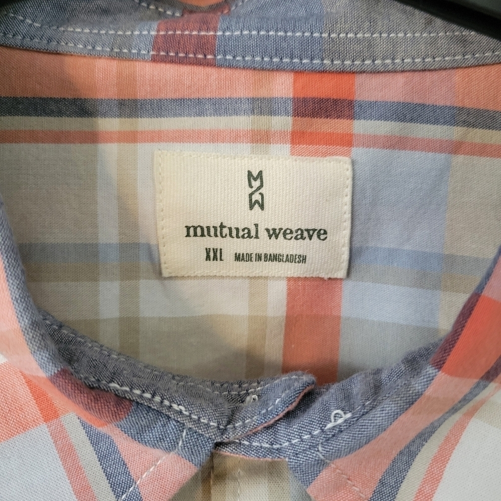 New Mutual Weave Long Sleeve Plaid Button-Down Shirt. - Picture 9 of 9